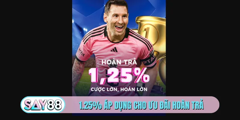 1.25% áp dụng cho ưu đãi hoàn trả