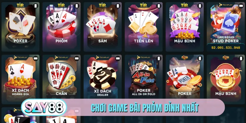 Chơi game bài phỏm đỉnh nhất