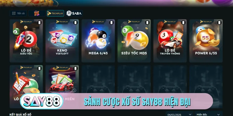 Sảnh cược xổ số SAY88 hiện đại